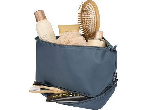 Trip Aware™ дорожная косметичка из переработанного материала 6 л, серо-синий - рис 3.