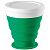 Складной стакан с крышкой Astrada, зеленый - миниатюра
