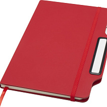 Nexus блокнот формата А5 в твердой обложке с ручкой и карандашом - Красный