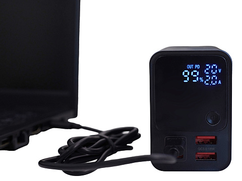 Внешний аккумулятор для ноутбуков EpIQ, 100 Вт, 30000 mAh, темно-серый - рис 10.