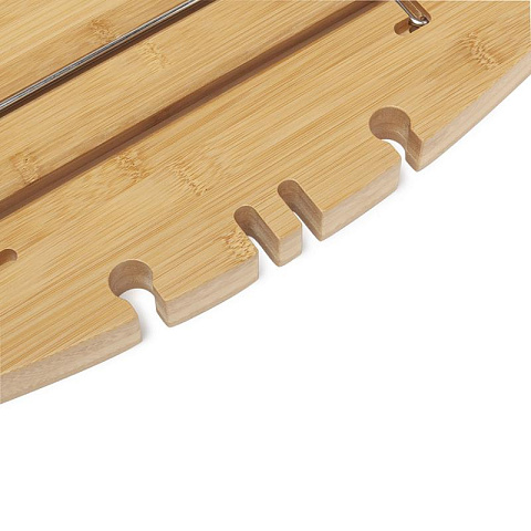 Полка столик для ванной деревянная - рис 2.