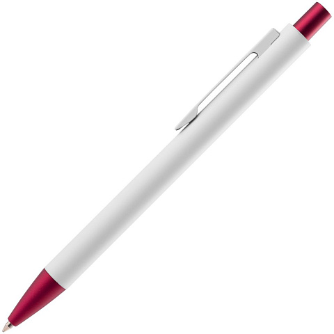 Ручка шариковая Chromatic White, белая с красным - рис 3.