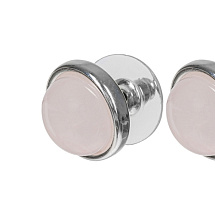 Пусеты ROSE QUARTZ Fiore Luna *LE1108 R/S