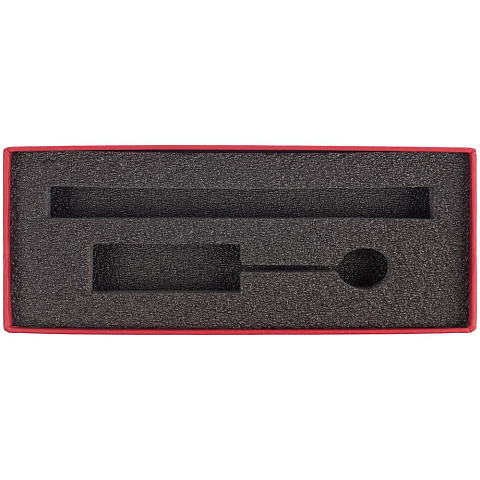 Коробка Notes с ложементом для ручки и флешки, красная - рис 5.
