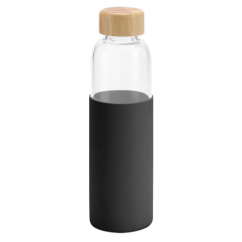 Бутылка для воды Dakar, прозрачная с черным - рис 2.
