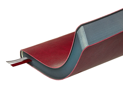 Ежедневник А5 датированный Boston 2026, бордовый с серым обрезом - рис 6.