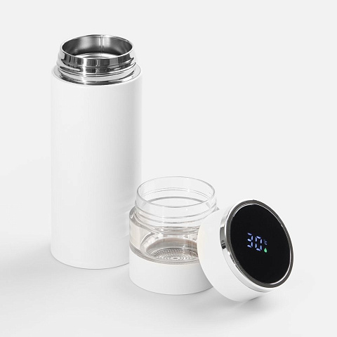 Смарт-бутылка с инфьюзером Thermory, белая - рис 4.