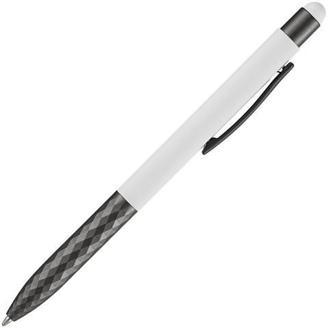 Ручка шариковая со стилусом Digit Soft Touch, белая - рис 4.