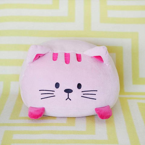 Подушка диванная "Розовый кот" - рис 3.