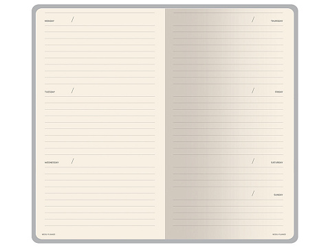 Еженедельник недатированный А6 Total beige с нашивкой, бежевый - рис 6.