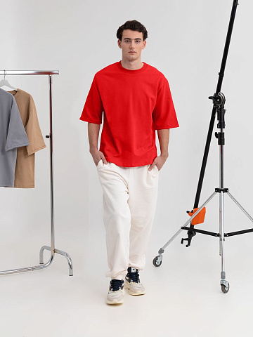 Футболка оверсайз унисекс Kosmos 2.0, красная (алая) - рис 8.