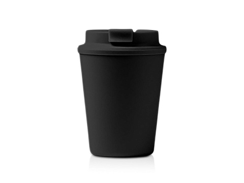 Стакан OKLAN/ОКЛАН с полипропиленовым корпусом и крышкой, черный