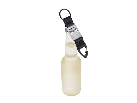 Брелок-ремувка с открывашкой и карабином Champion, черный - рис 4.