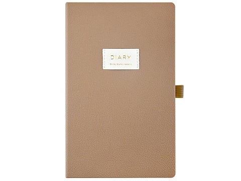 Ежедневник недатированный А5 Total beige с нашивкой, бежевый - рис 2.