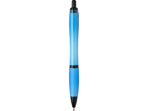 Nash шариковая ручка из переработанного пластика с черной отделкой (черные чернила) - Голубой - рис 4.