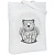 Холщовая сумка Bear, молочно-белая - миниатюра - рис 2.