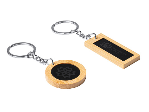 Брелок KRAUS из натурального дерева и стали KRAUS, круглый - рис 3.