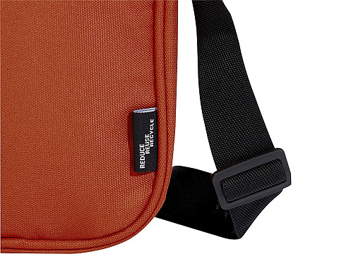 Байрон сумка через плечо из переработанных материалов по стандарту GRS объемом 2 л - Кирпичный - рис 4.