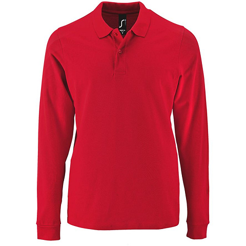 Рубашка поло мужская с длинным рукавом Perfect LSL Men, красная - рис 2.