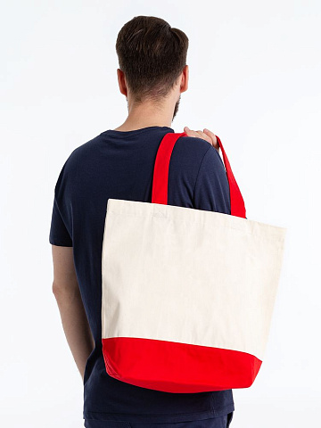 Холщовая сумка Shopaholic, красная - рис 7.
