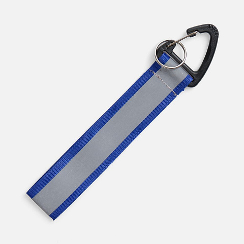 Светоотражающий брелок Flashline, серый с синим - рис 2.