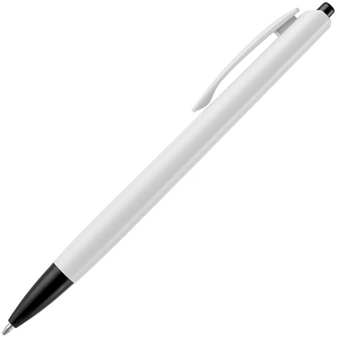 Ручка шариковая Tick, белая с черным - рис 3.