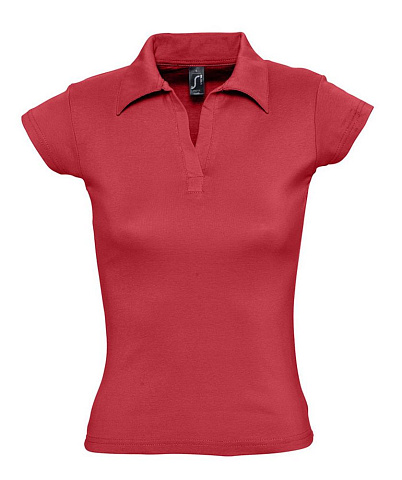 Рубашка поло женская без пуговиц Pretty 220, красная - рис 2.