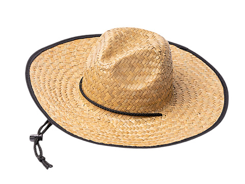 Шляпа из натуральной соломы MUNDAK/СИЕСТА с регулируемой завязкой, бежевый/черный - рис 2.