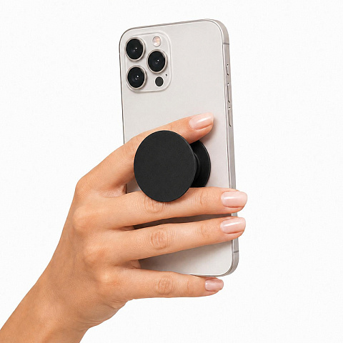 Подставка-держатель «Удобный хват» PopSocket для телефона, чёрная - рис 4.