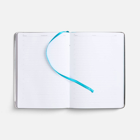 Ежедневник Metal Frame на заказ, датированный, бирюзовый - рис 8.