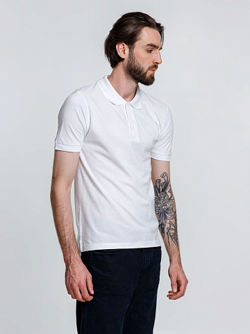 Рубашка поло мужская Adam, белая - рис 6.