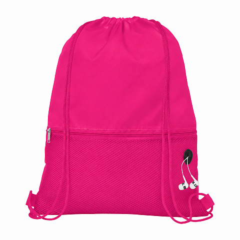 Рюкзак Ole с сетчатым карманом, фуксия - рис 5.