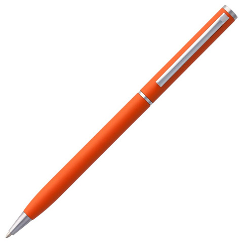 Ручка шариковая Hotel Chrome, ver.2, матовая оранжевая - рис 3.