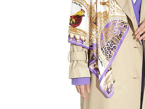 Платок Пасхальное яйцо-часы Петушок - рис 4.