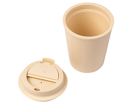 Стакан OKLAN/ОКЛАН с полипропиленовым корпусом и крышкой, бежевый - рис 3.