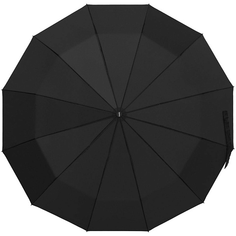 Зонт складной Fiber Magic Major, черный - рис 3.