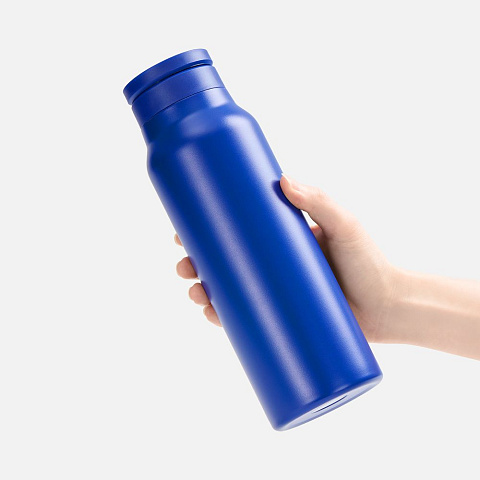 Термобутылка Magnus с магнитным держателем для телефона, синяя - рис 7.