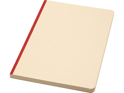 Блокнот из сахарного тростника и RPET А5 Liliana, натуральный/красный