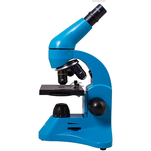 Монокулярный микроскоп Rainbow 50L с набором для опытов, голубой - рис 3.