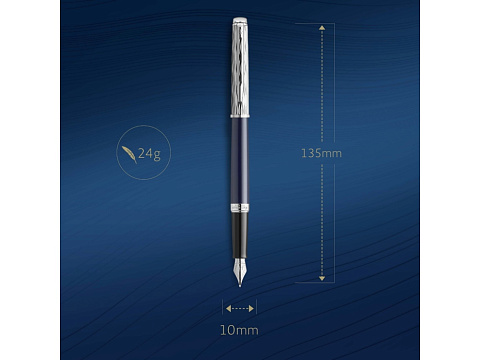 Перьевая ручка Waterman Hemisphere22 SE Deluxe Blue CT, перо: F, цвет: Blue, в подарочной упаковке - рис 9.