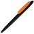 Ручка шариковая Prodir DS5 TRR-P Soft Touch, черная с оранжевым - миниатюра