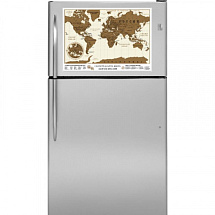 Магнитная скретч-карта мира на холодильник
