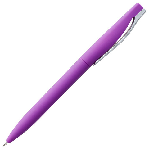 Ручка шариковая Pin Soft Touch, фиолетовая - рис 4.