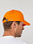 Бейсболка Canopy, оранжевая с белым кантом - миниатюра - рис 9.