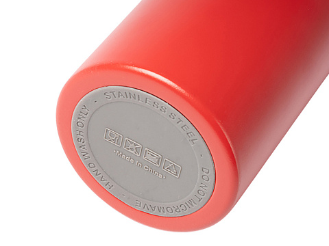 Термобутылка Хэйду с двойными стенками и корпусом из переработанной нержавеющей стали, красный - рис 2.