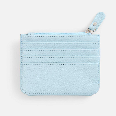 Картхолдер на молнии Unison, голубой - рис 4.
