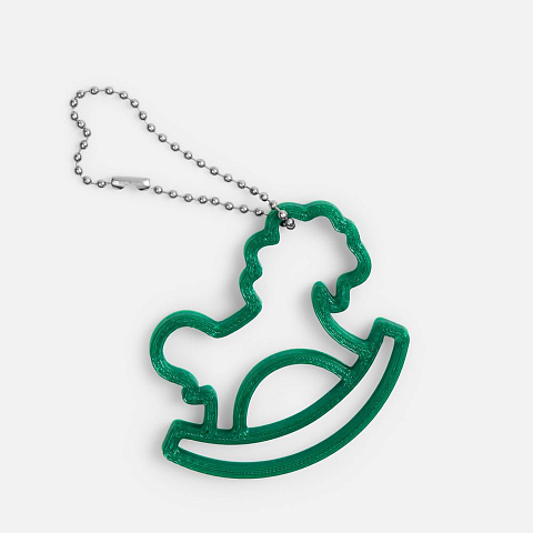 Подвеска «Лошадка-качалка», 3D-печать, зеленая - рис 2.