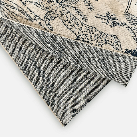 Плед Savanna, белый с синим - рис 4.