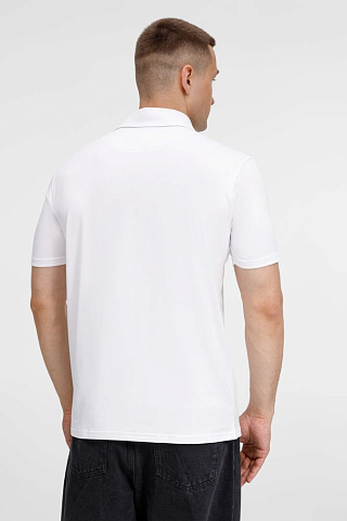 Рубашка поло унисекс Senti, белая - рис 7.