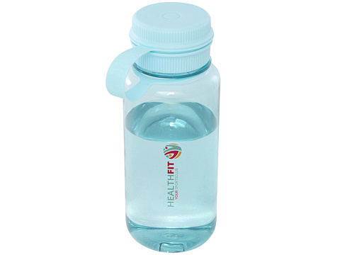 Спортивная бутылка Ryder из переработанного ПЭТ-пластика объемом 900 мл с многофункциональной крышкой, сертифицированная RCS - Бирюзовый - рис 6.